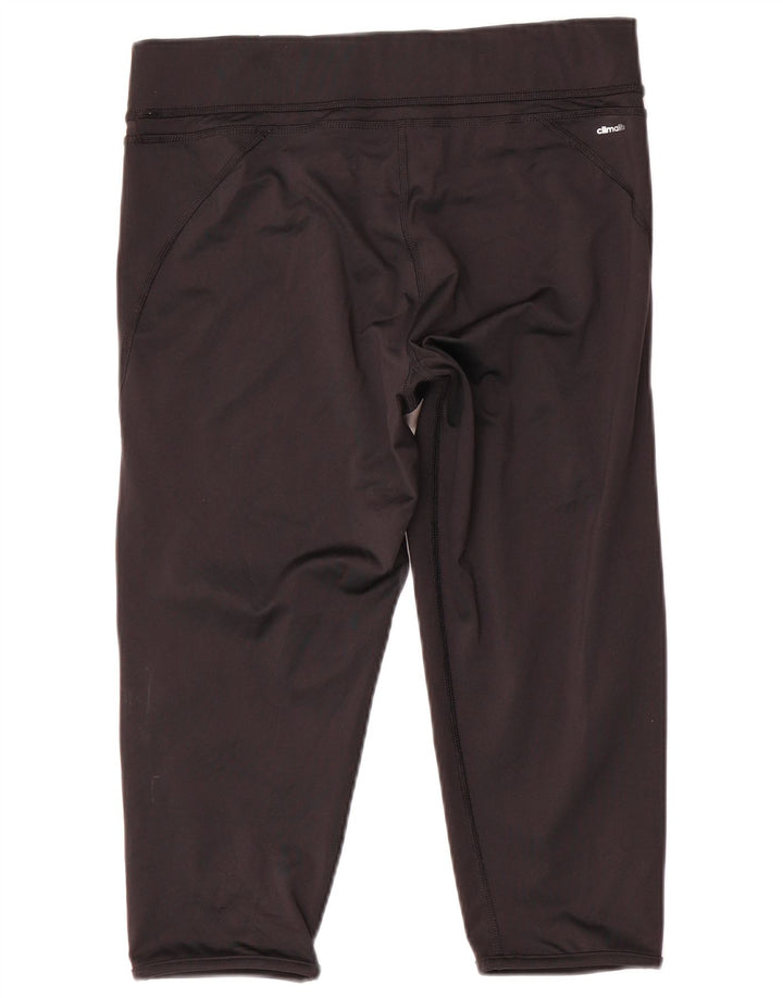 Adidas Womens Climalite Capri Leggings UK 16/18 Large Black Polyester