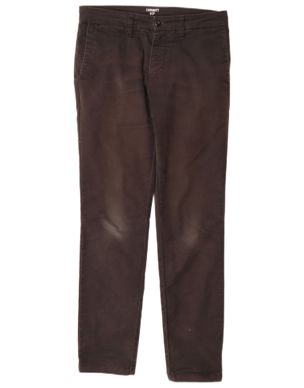 Carhartt Herre Slim Fit Chino Bukser W30 L32 Sort Bomuld