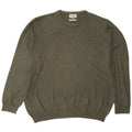 Marks & Spencer Herre sweater med rund hals 2XL grøn bomuld