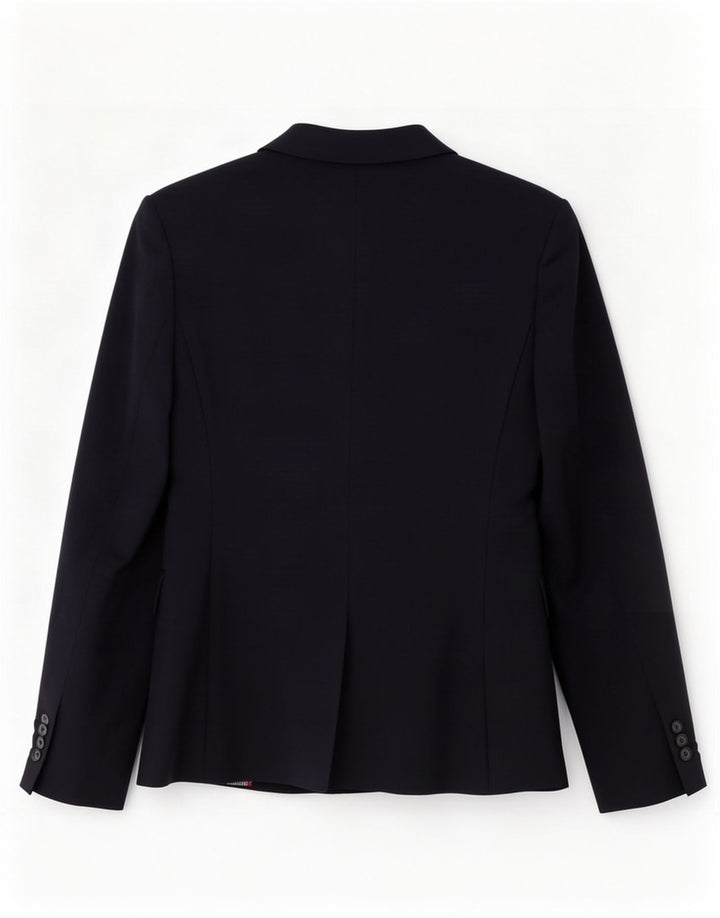 Zara Dame 1-knaps blazerjakke UK 6 XS Marineblå Uld