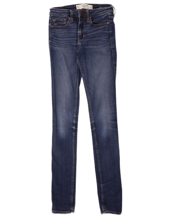 Abercrombie & Fitch Skinny Jeans til kvinder W24 L29 Marineblå bomuld