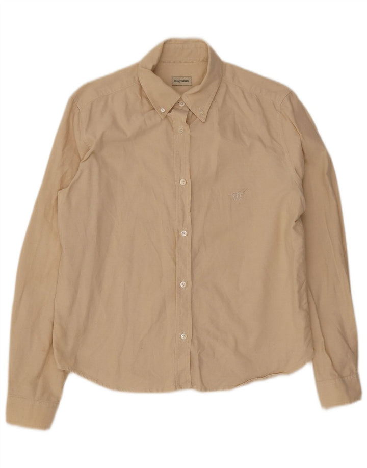 Henry Cottons Dameskjorte IT 48 XL Beige Bomuld