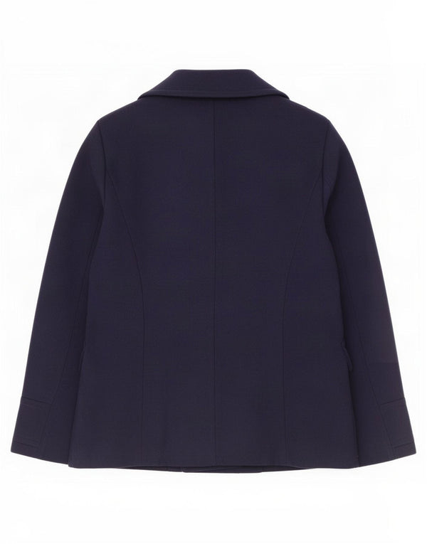 Marks & Spencer Womens Pea Coat UK 14 Medium Navy Blue Polyester