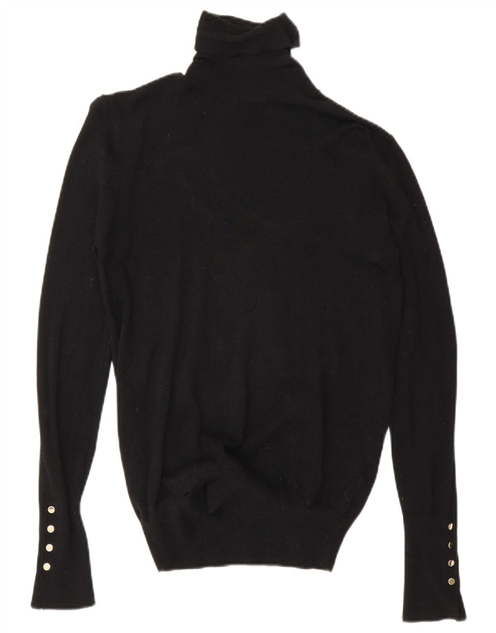 Zara Dame Rullehals Sweater UK 12 Medium Sort