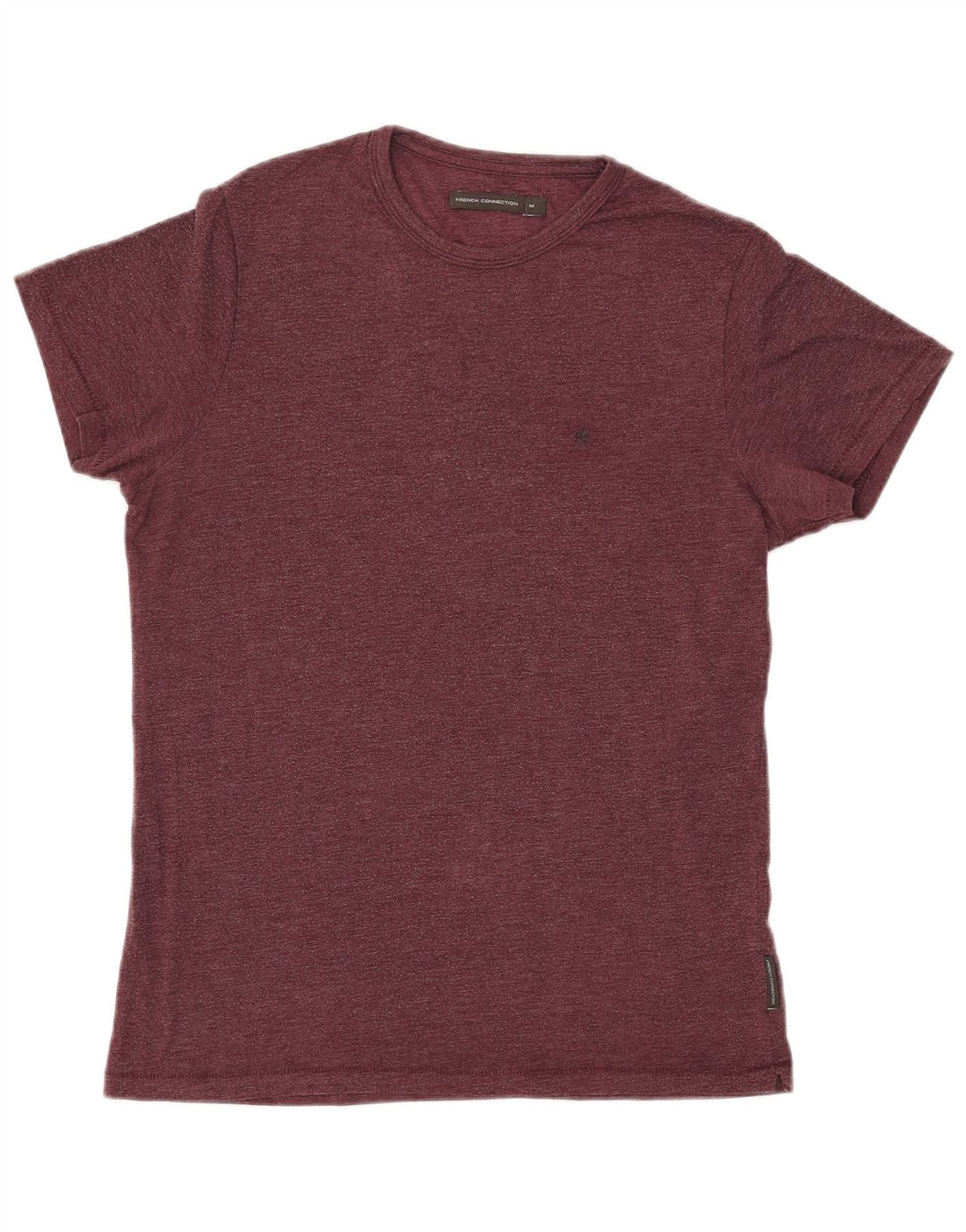 FRANSK FORBINDELSE Herre T-Shirt Top Medium Bourgogne Bomuld