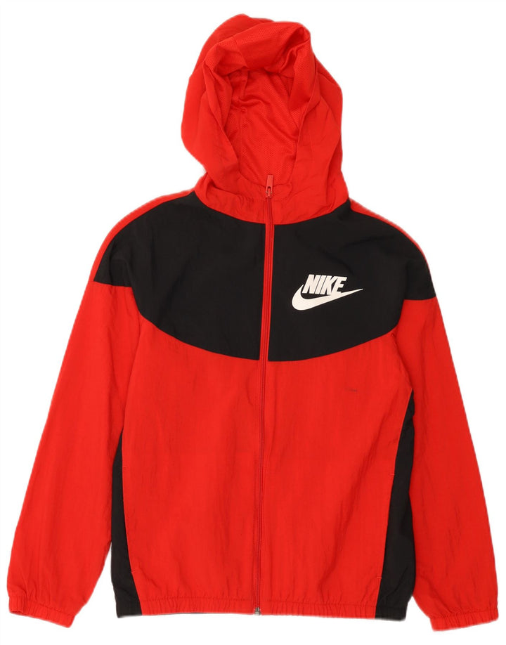 NIKE Grafisk træningsdragt topjakke til drenge 12-13 år Stor rød farveblok