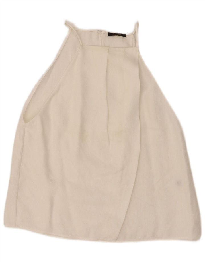 Massimo Dutti Dame Halter Top UK 6 XS Hvid