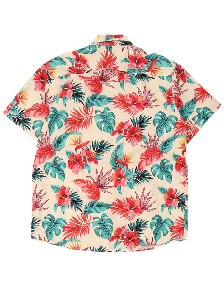 Pacifica Herre kortærmet hawaiiansk skjorte medium flerfarvet blomster