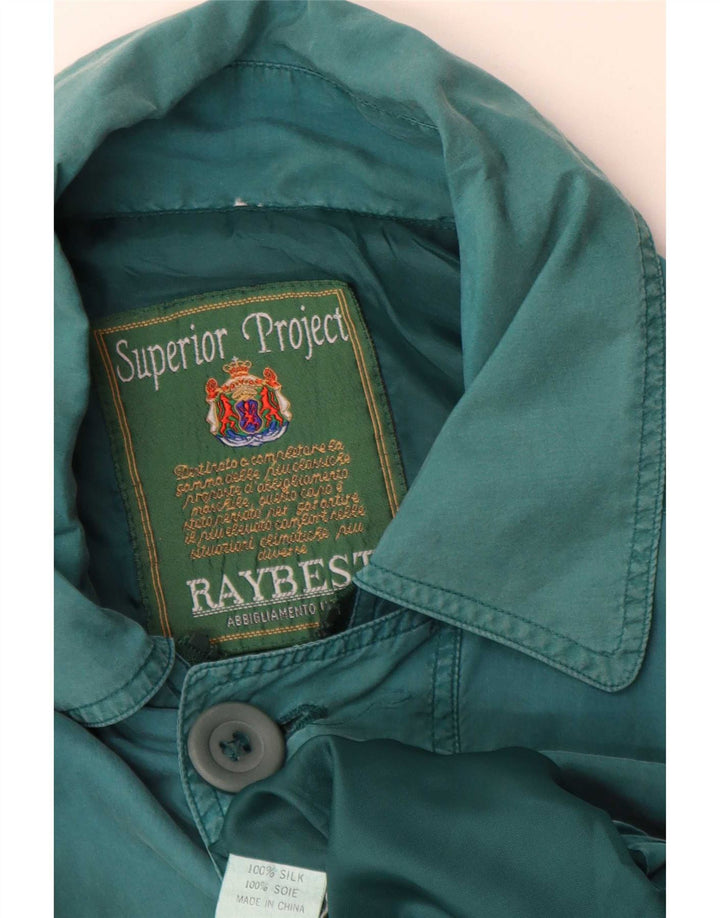 Raybest Herre Bomber Jacket UK 40 Large Blue Silk