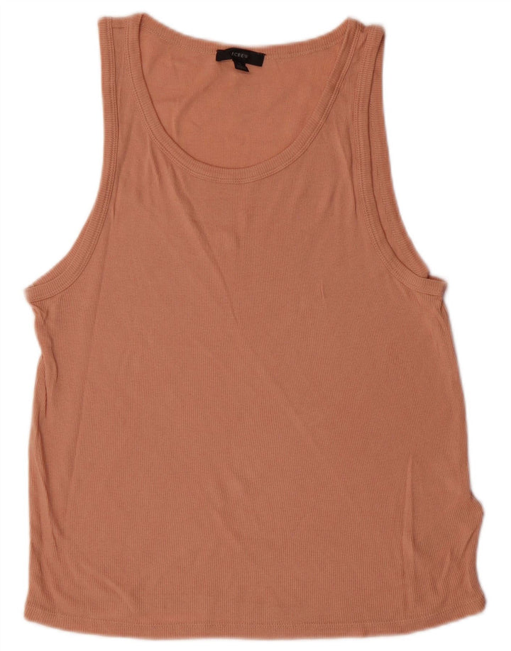 J. Crew Damevest Top UK 14 Stor Orange Bomuld