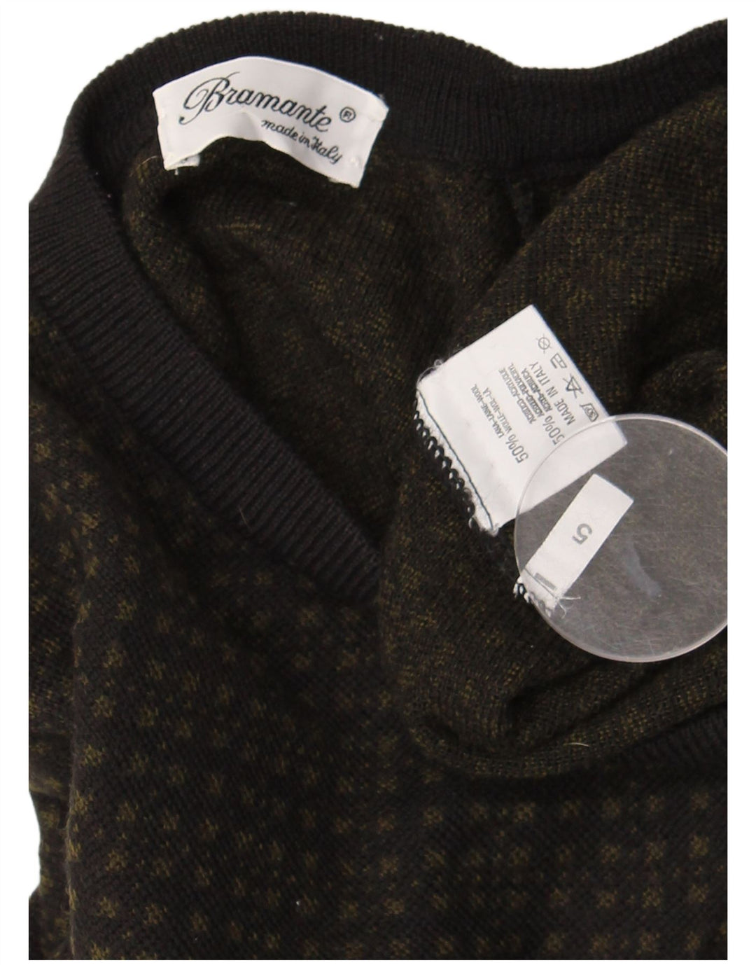 Bramante Herre V-hals sweater Stor Grå Geometrisk Uld