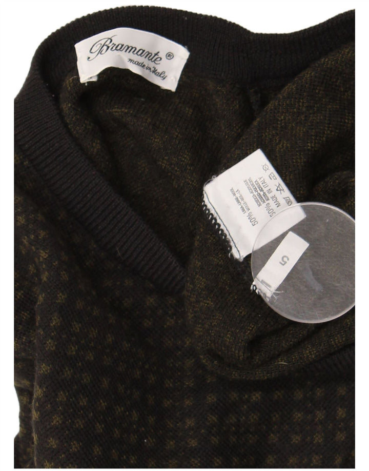 Bramante Herre V-hals sweater Stor Grå Geometrisk Uld