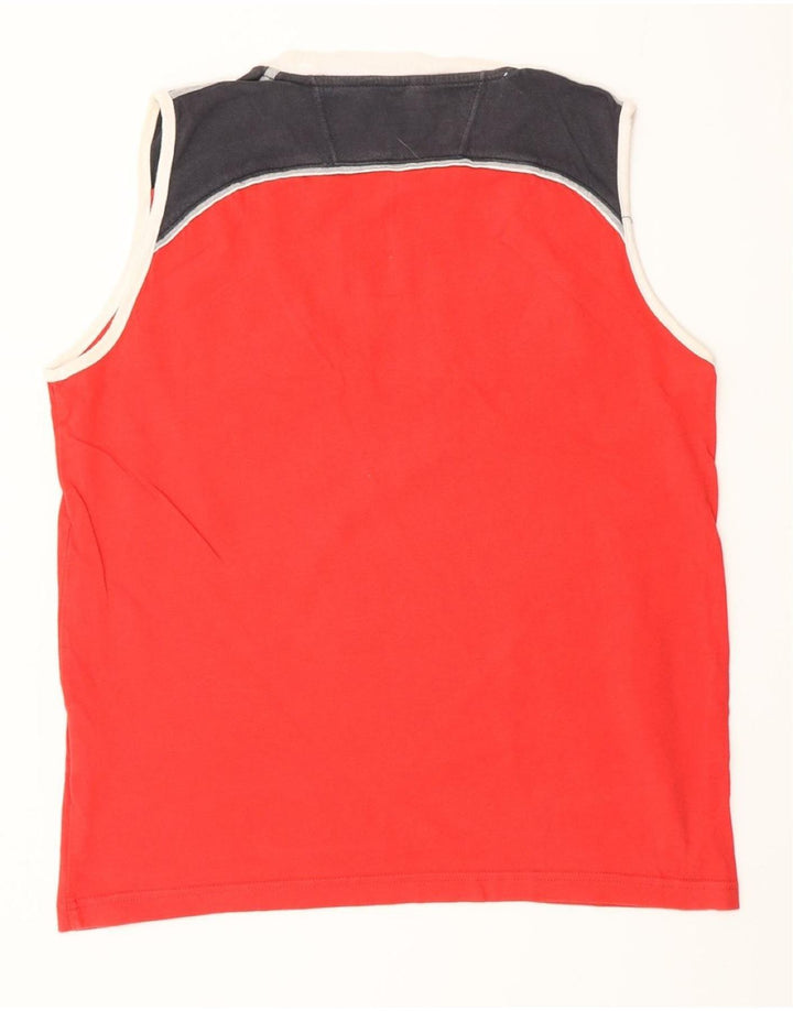 CHAMPION Herre grafisk vest Top Medium Rød Colourblock Bomuld
