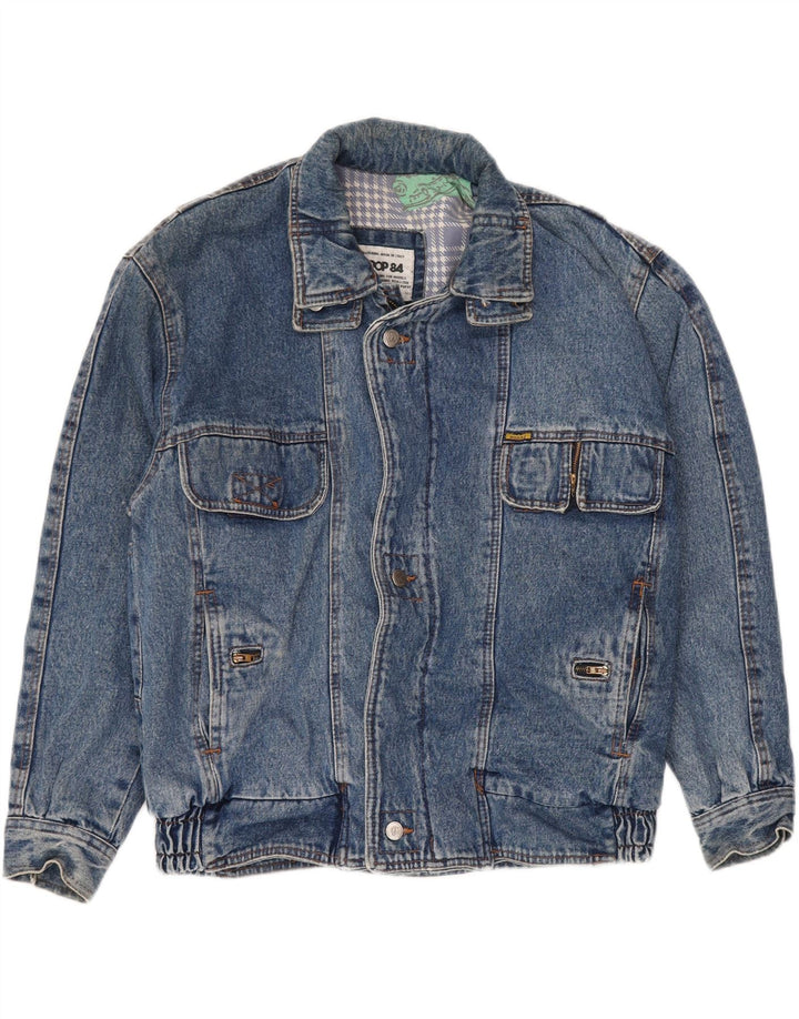 POP 84 Mens Denim Jacket UK 36 Small Blue Cotton