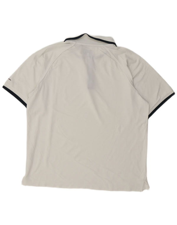 Champion herre poloshirt XL hvid bomuld