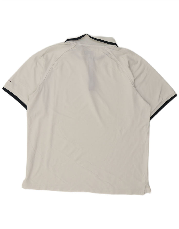 Champion herre poloshirt XL hvid bomuld