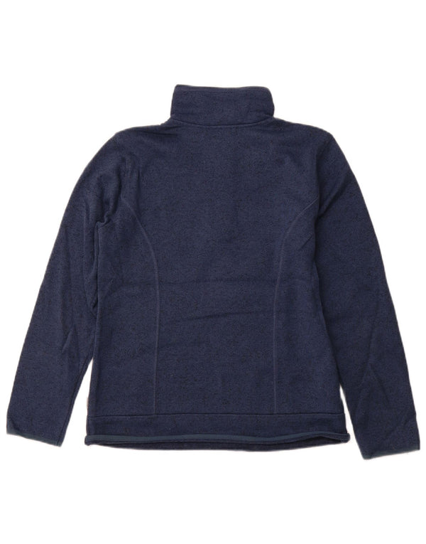 EDDIE BAUER Sweatshirt med lynlås til kvinder DK 10 Small Blue Flecked
