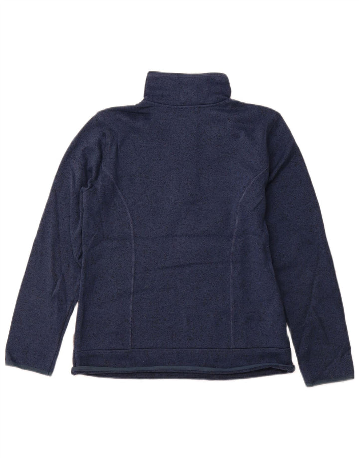EDDIE BAUER Sweatshirt med lynlås til kvinder DK 10 Small Blue Flecked