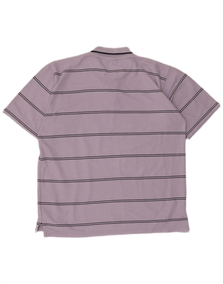 Umbro Herre Polo Shirt Stor Lilla Stribet Polyester