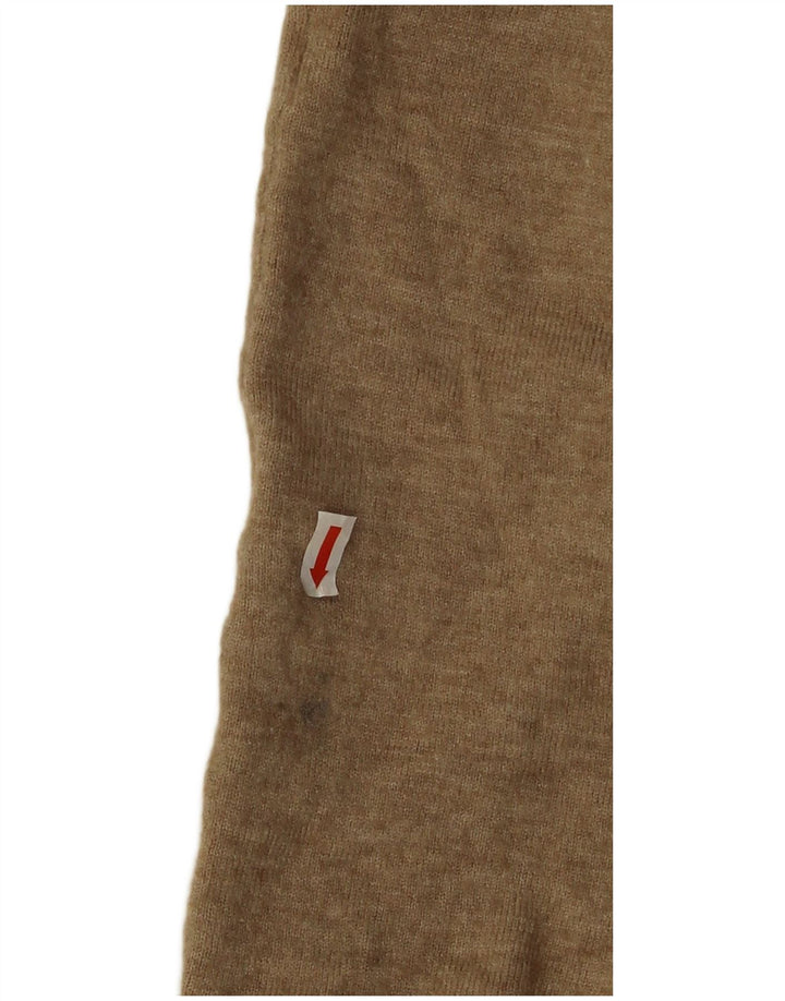 Zara Dame Longline Cardigan Sweater UK 14 Medium Beige