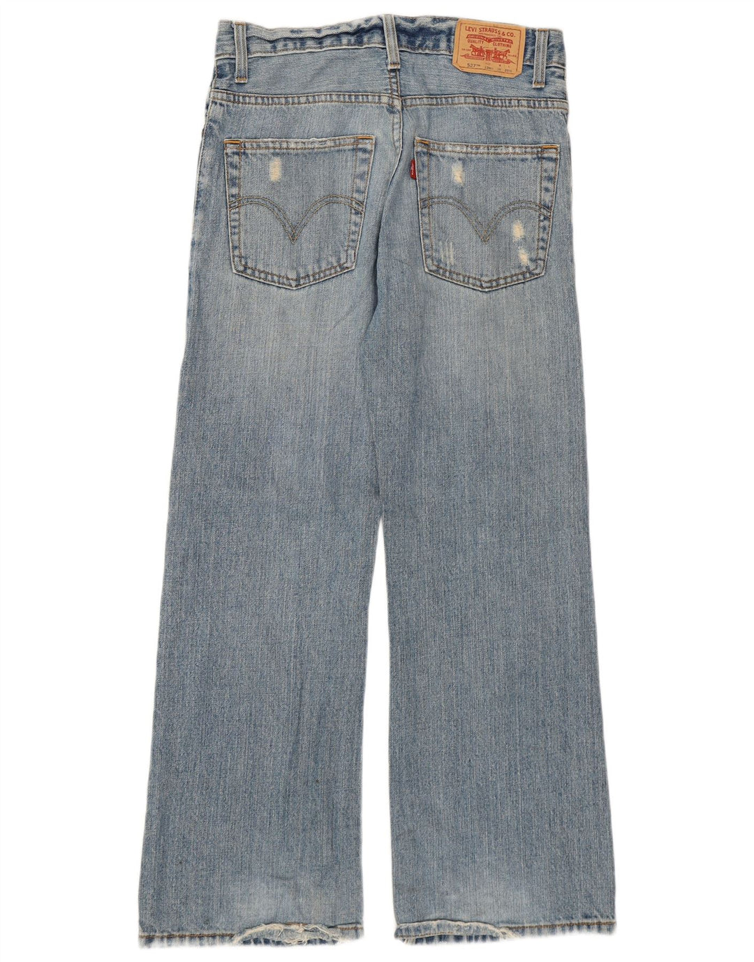 Levi's Womens 527 Distressed Bootcut Jeans Størrelse 12 Medium W28 L27 Blå