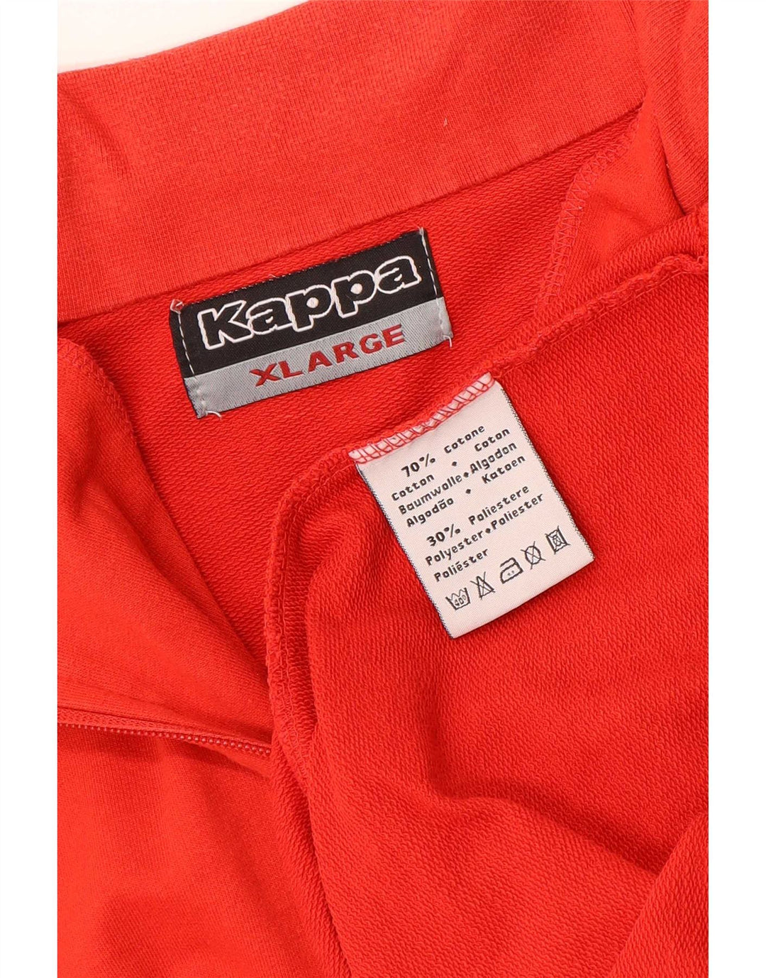 Kappa Sweatshirt med lynlås til mænd XL rød bomuld