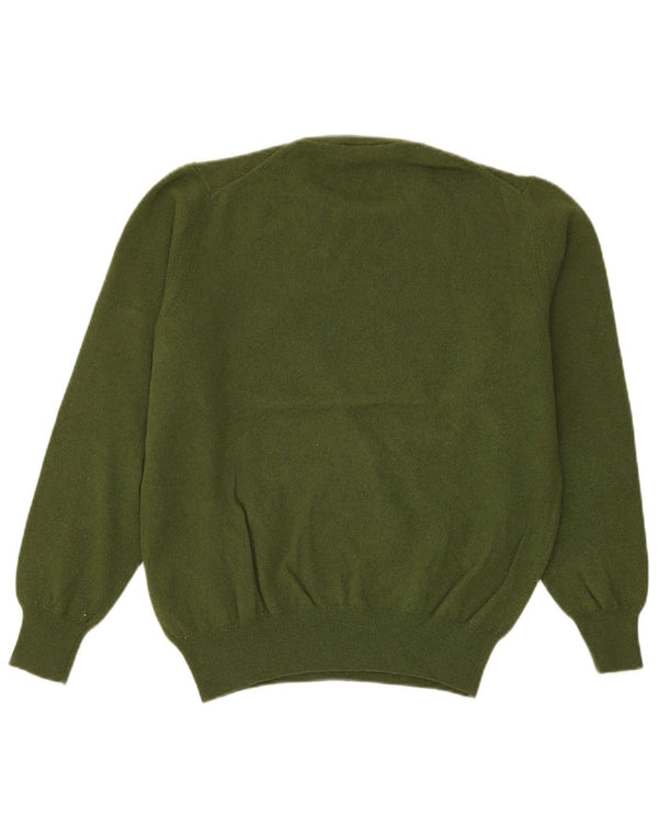 Fred Perry Herre sweater med rund hals, mellemgrøn uld