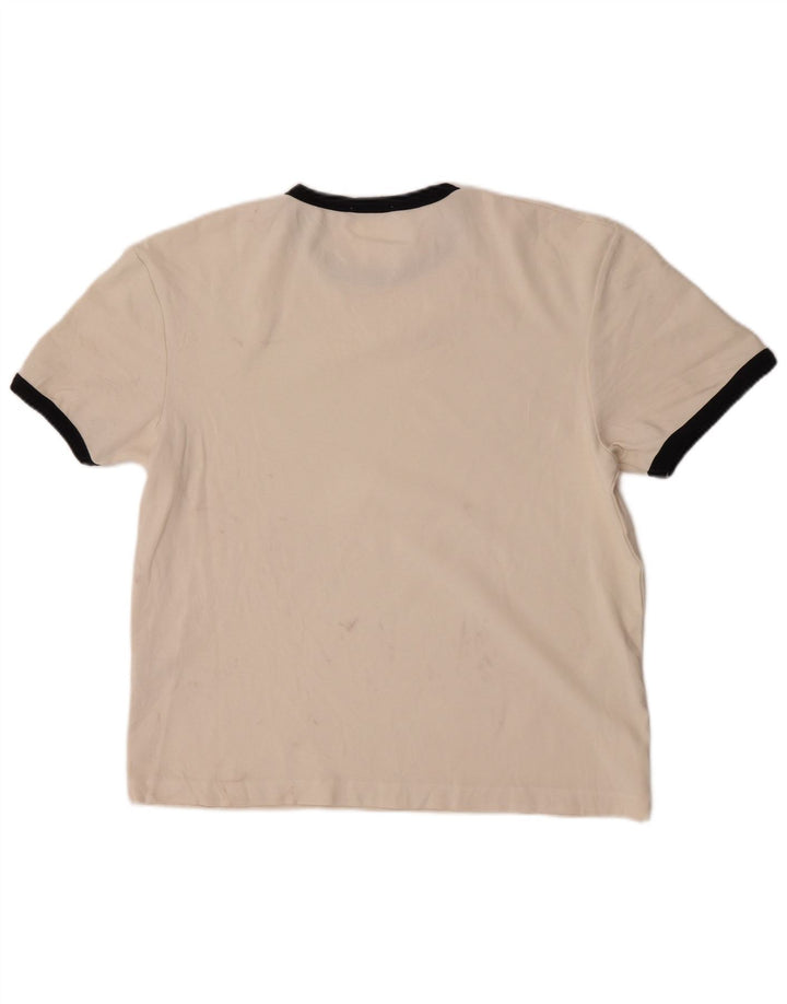 Zara Herre T-shirt Top Large Off White Bomuld