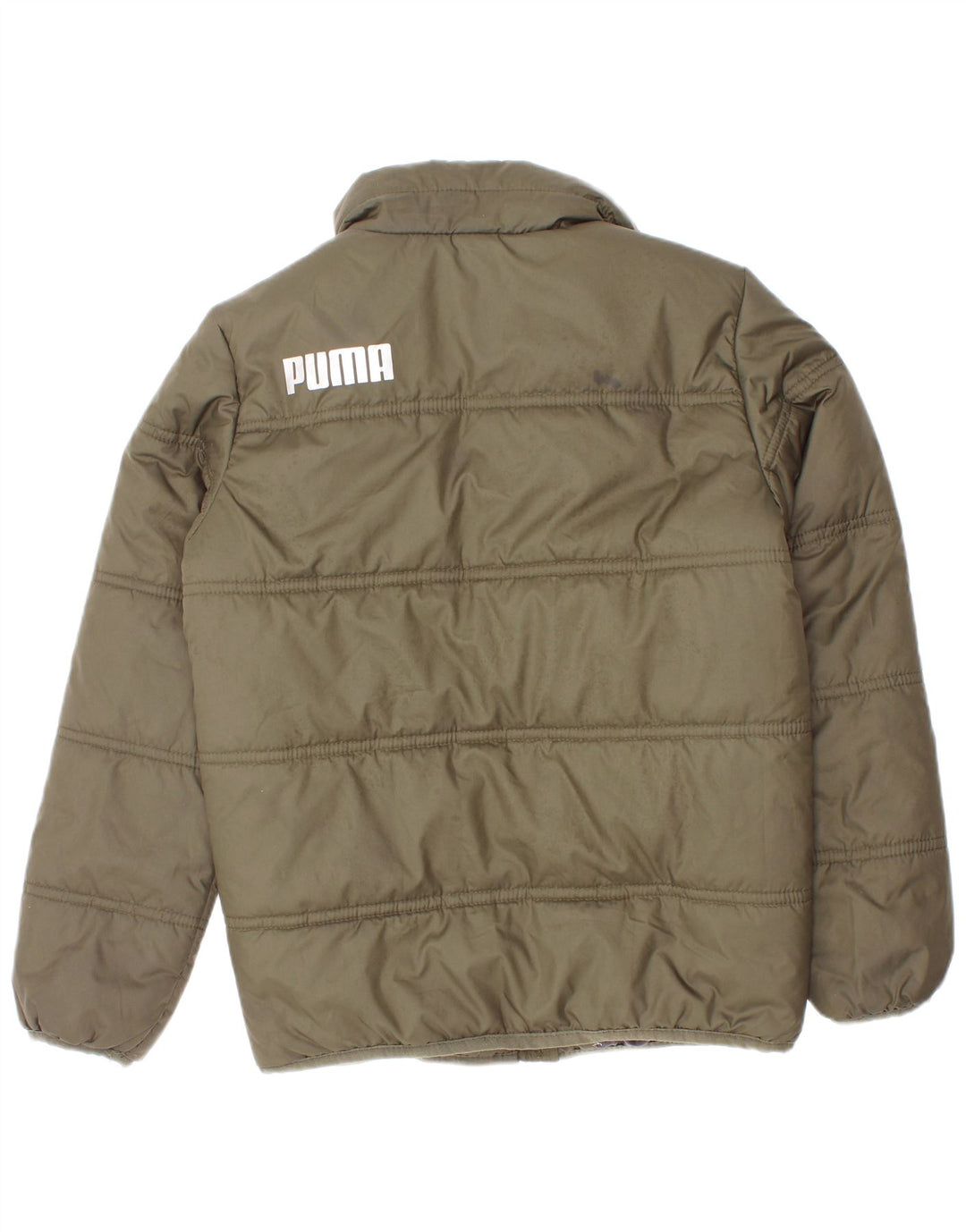 Puma drenge grafisk polstret jakke 5-6 år Khaki Polyester