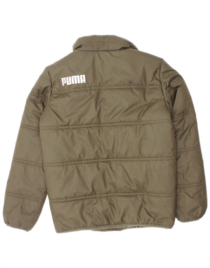 Puma drenge grafisk polstret jakke 5-6 år Khaki Polyester