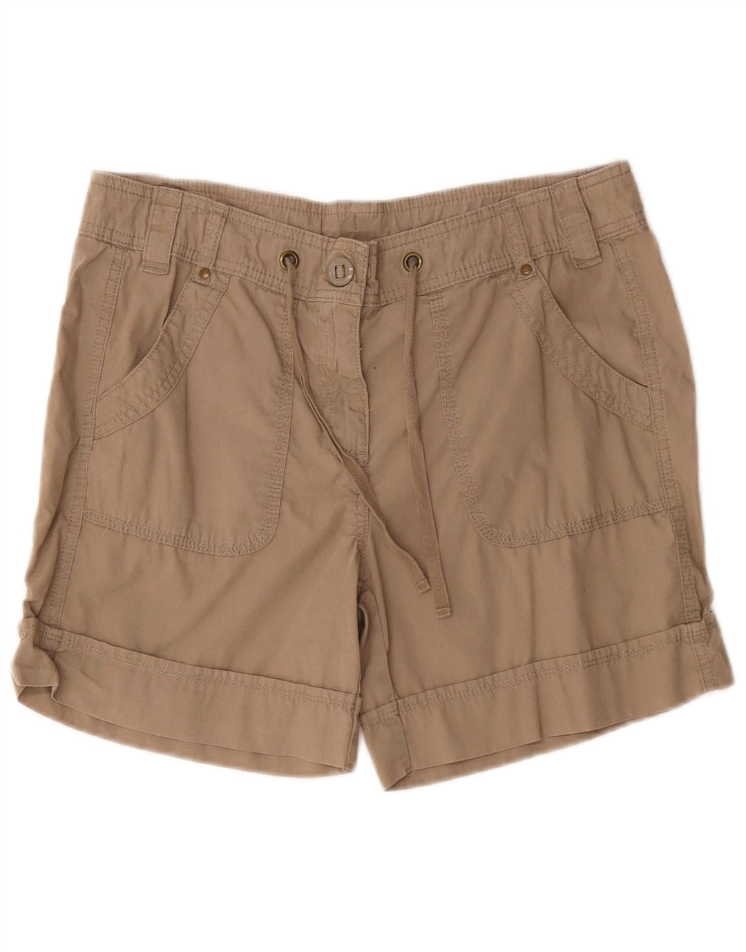 Marks & Spencer Cargo Shorts til kvinder UK 12 Medium W32 Khaki Bomuld