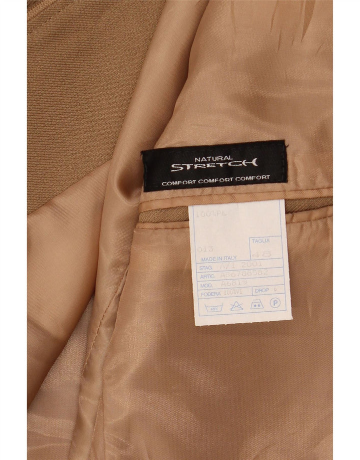 VINTAGE Dame Blazer Jacket IT 48 XL Brun Polyester