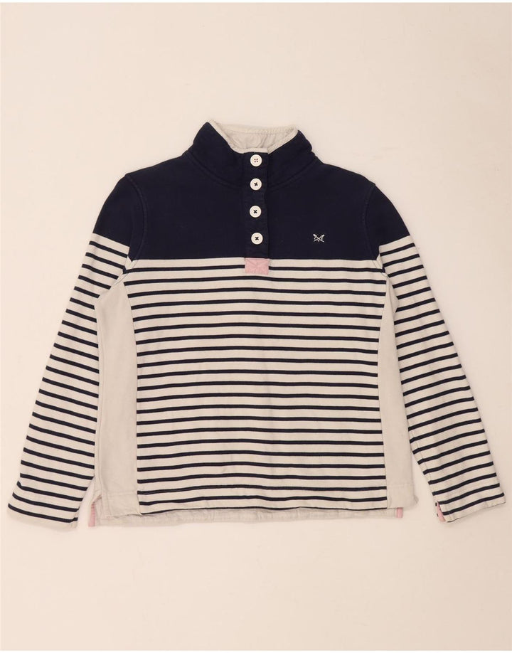 Besætningstøj Dame Sweatshirt Jumper UK 12 Mellem marineblå stribet