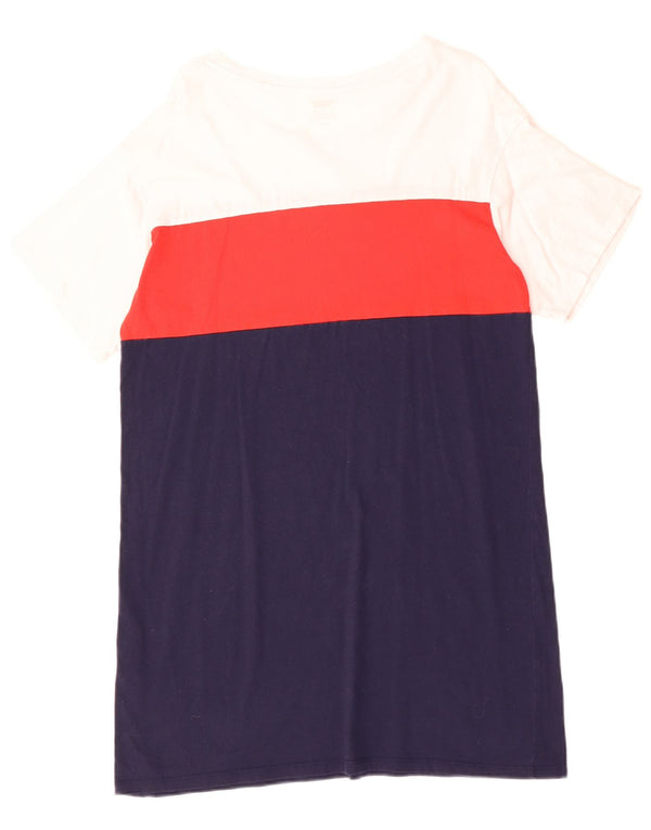 LEVI'S T-shirtkjole i overstørrelse til kvinder UK 10 Small Navy Blue Colourblock