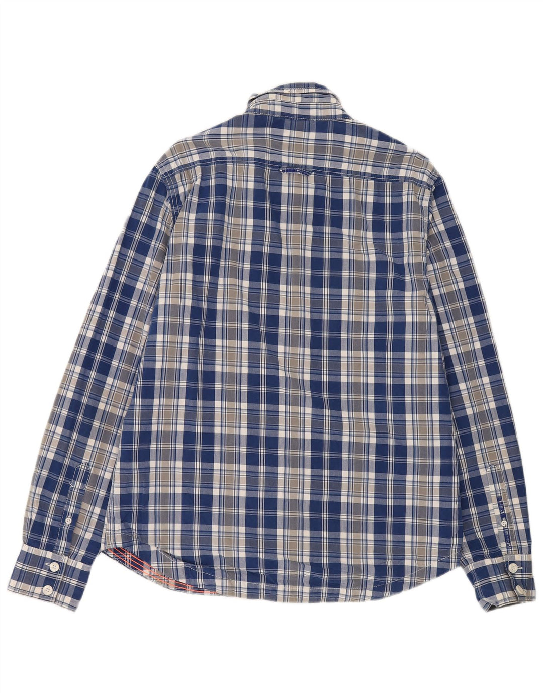 Superdry herreskjorte 2XL blå ternet bomuld