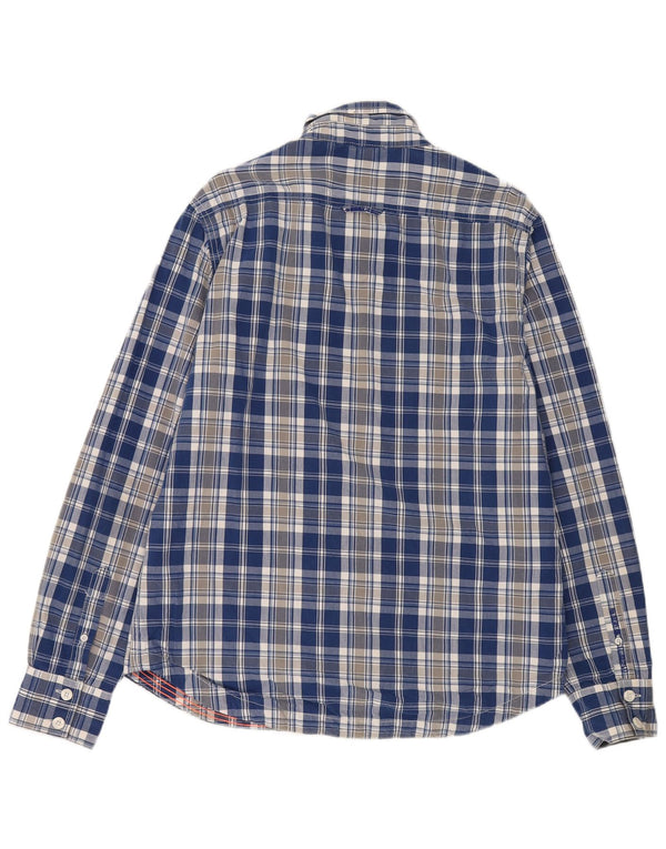 Superdry herreskjorte 2XL blå ternet bomuld