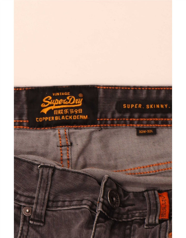 Superdry Herre Super Skinny Jeans W32 L32 Grå Bomuld