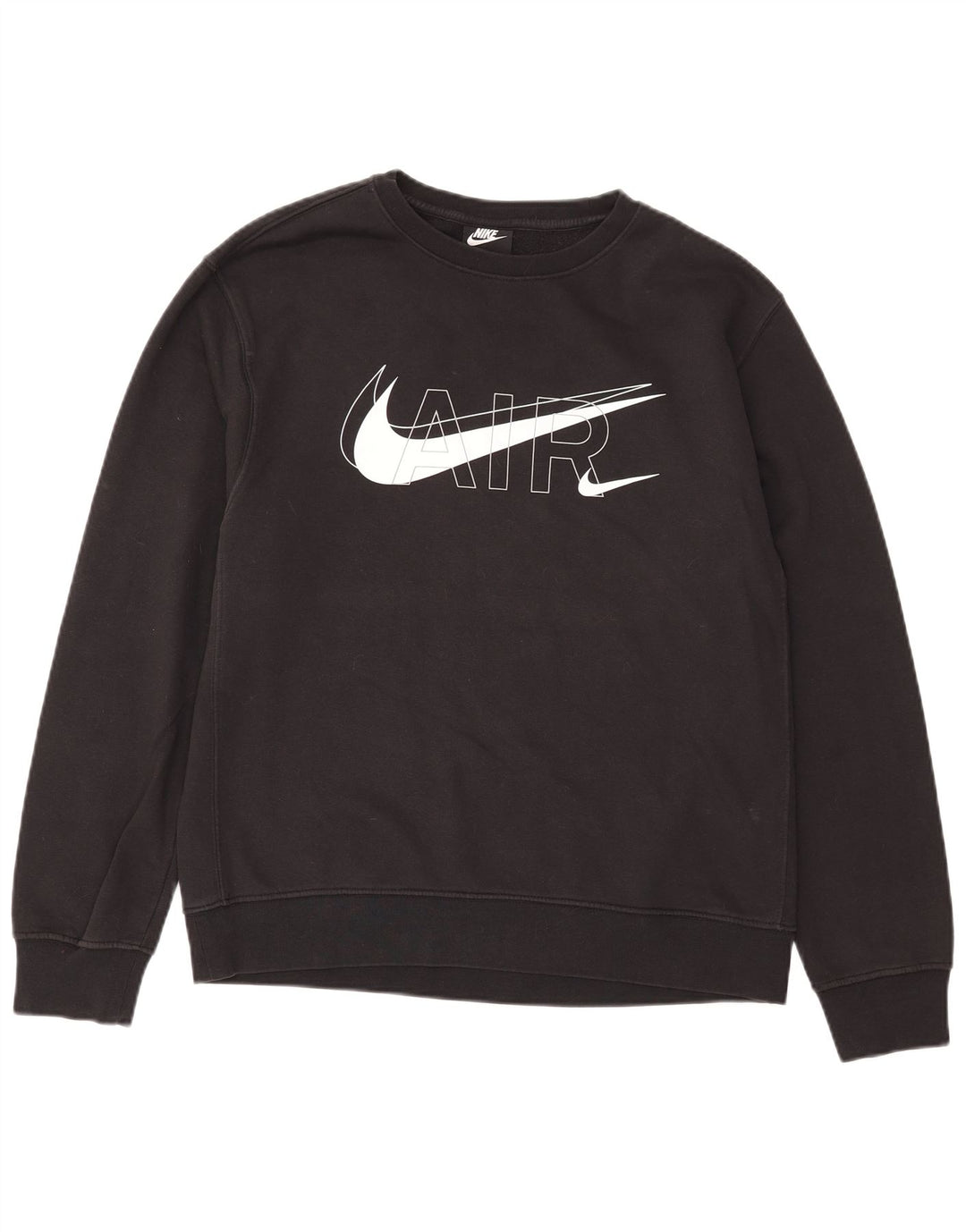 Nike Herre grafisk sweatshirt Jumper Medium Sort Bomuld