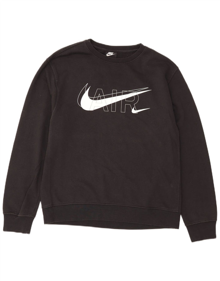 Nike Herre grafisk sweatshirt Jumper Medium Sort Bomuld