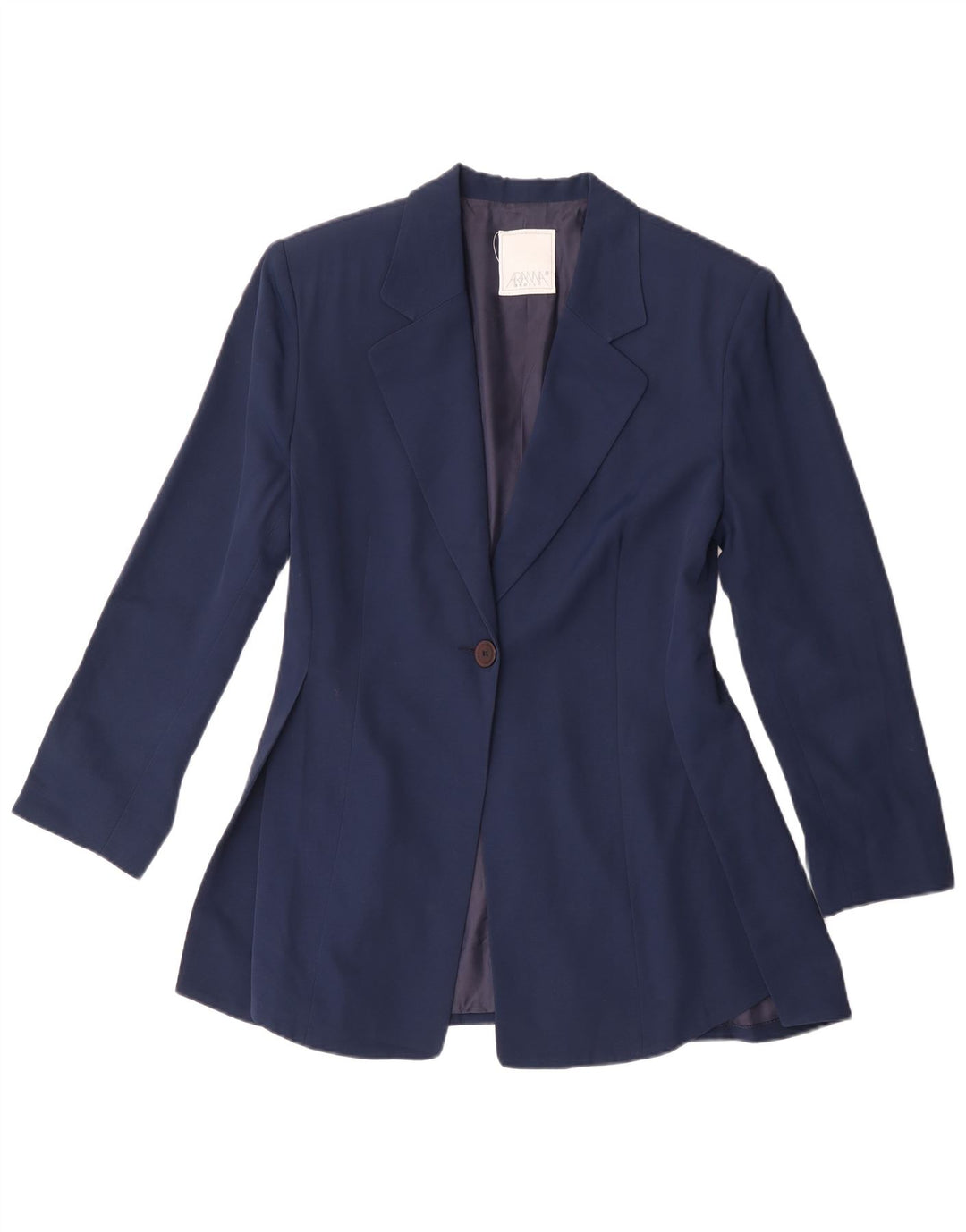 Vintage Dame 1 Knap Blazer Jakke IT 44 Medium Navy Blue Acetate