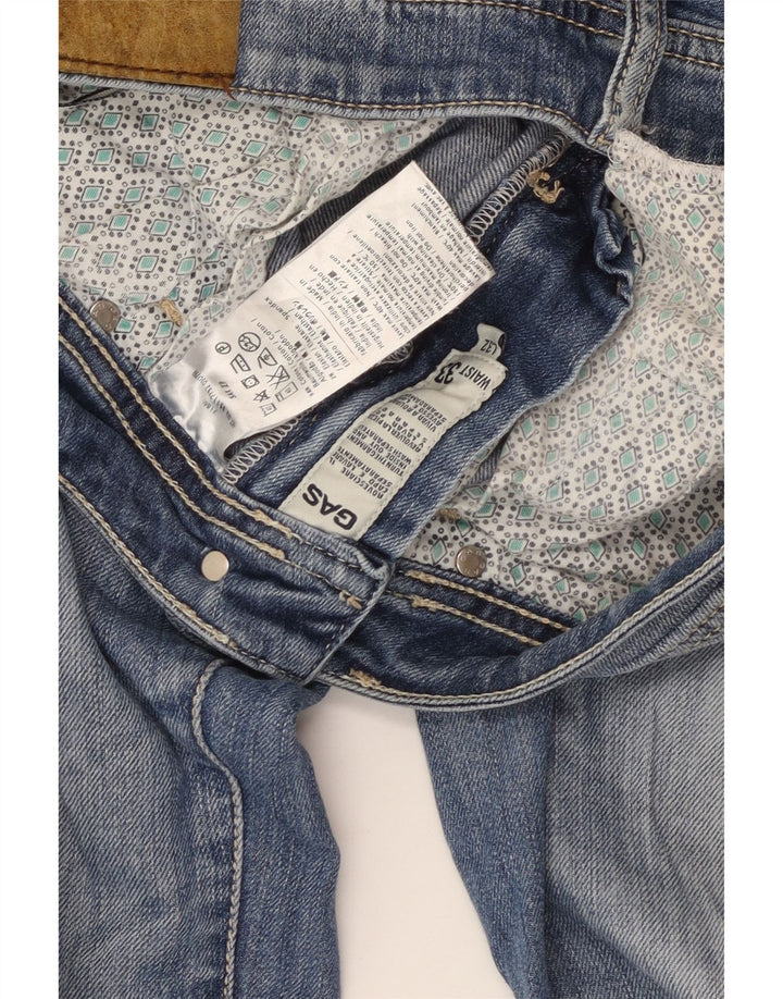 Gas Straight Jeans til kvinder W33 L27 Blå Bomuld
