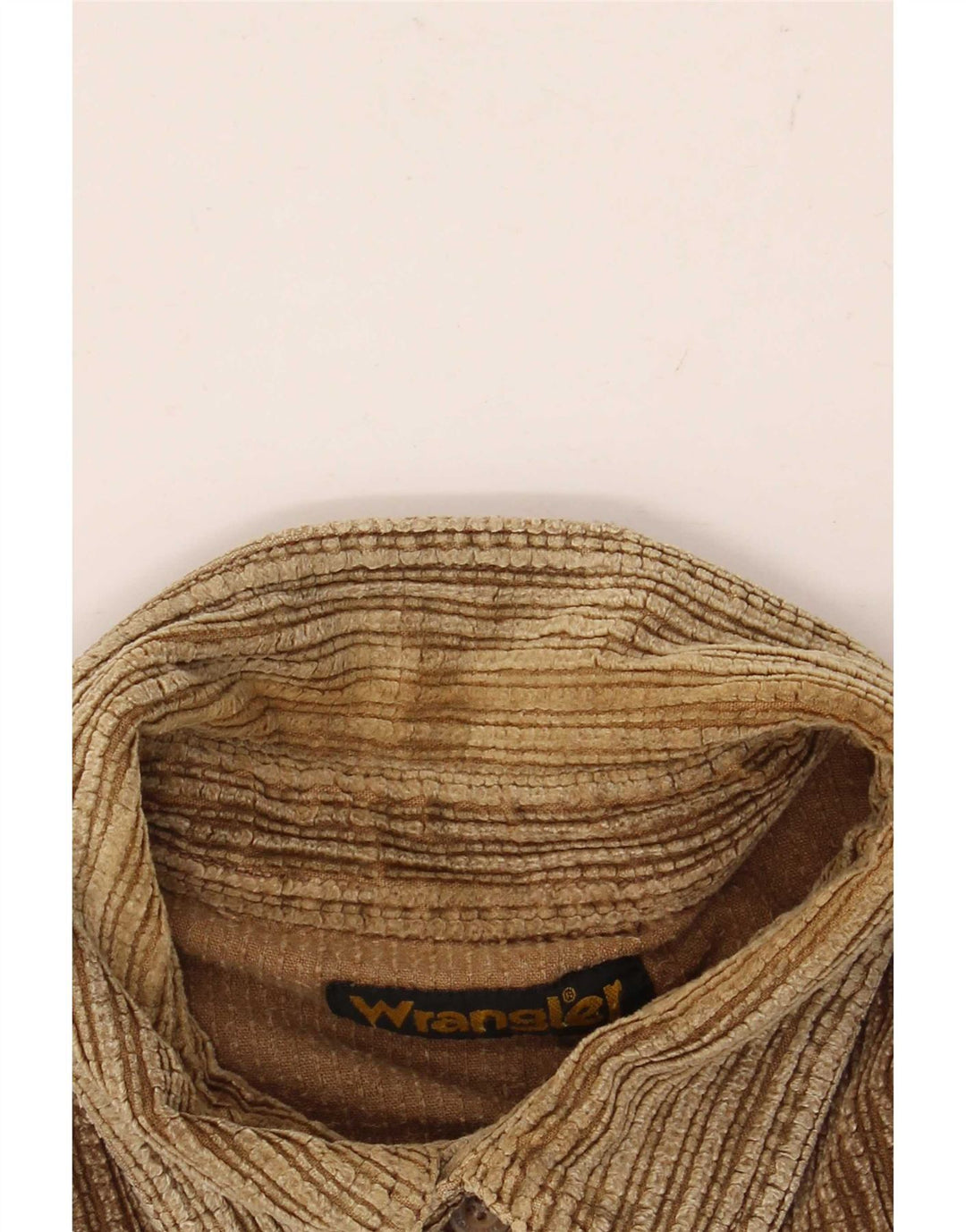 Wrangler herre fløjlsskjorte XL brun bomuld