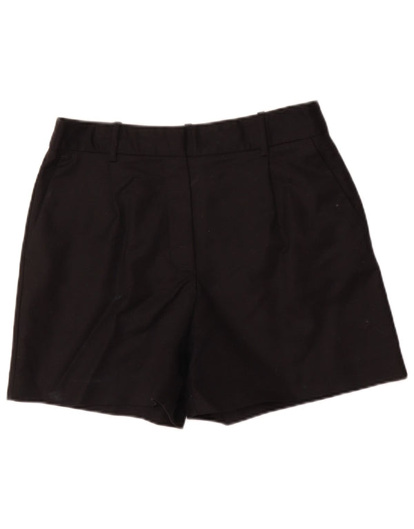 Zara Womens Pegged Chino Shorts Medium W28 Sort Bomuld