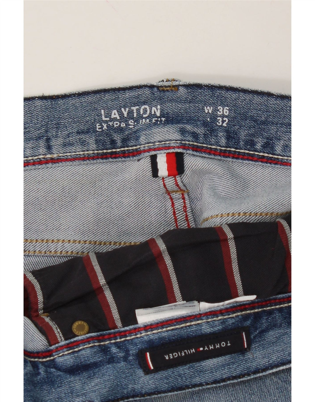 TOMMY HILFIGER Mens Layton Slim Jeans W36 L32 Blue Vintage Tommy Hilfiger and Second-Hand Tommy Hilfiger from Messina Hembry 