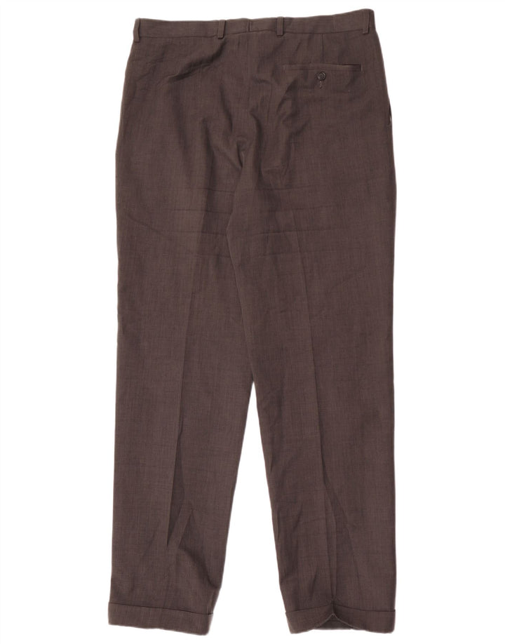 Marks & Spencer Herre Pegged Suit Bukser W34 L33 Grå Polyester