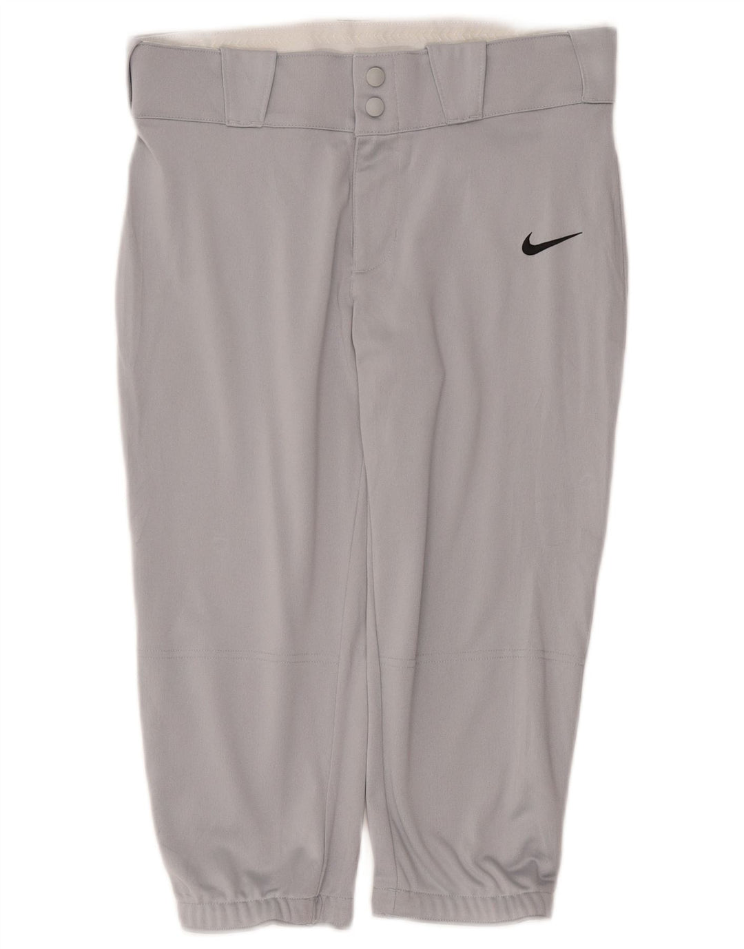 Nike Dame Capri Træningsdragt Bukser Joggers UK 12 Medium Grey Polyester