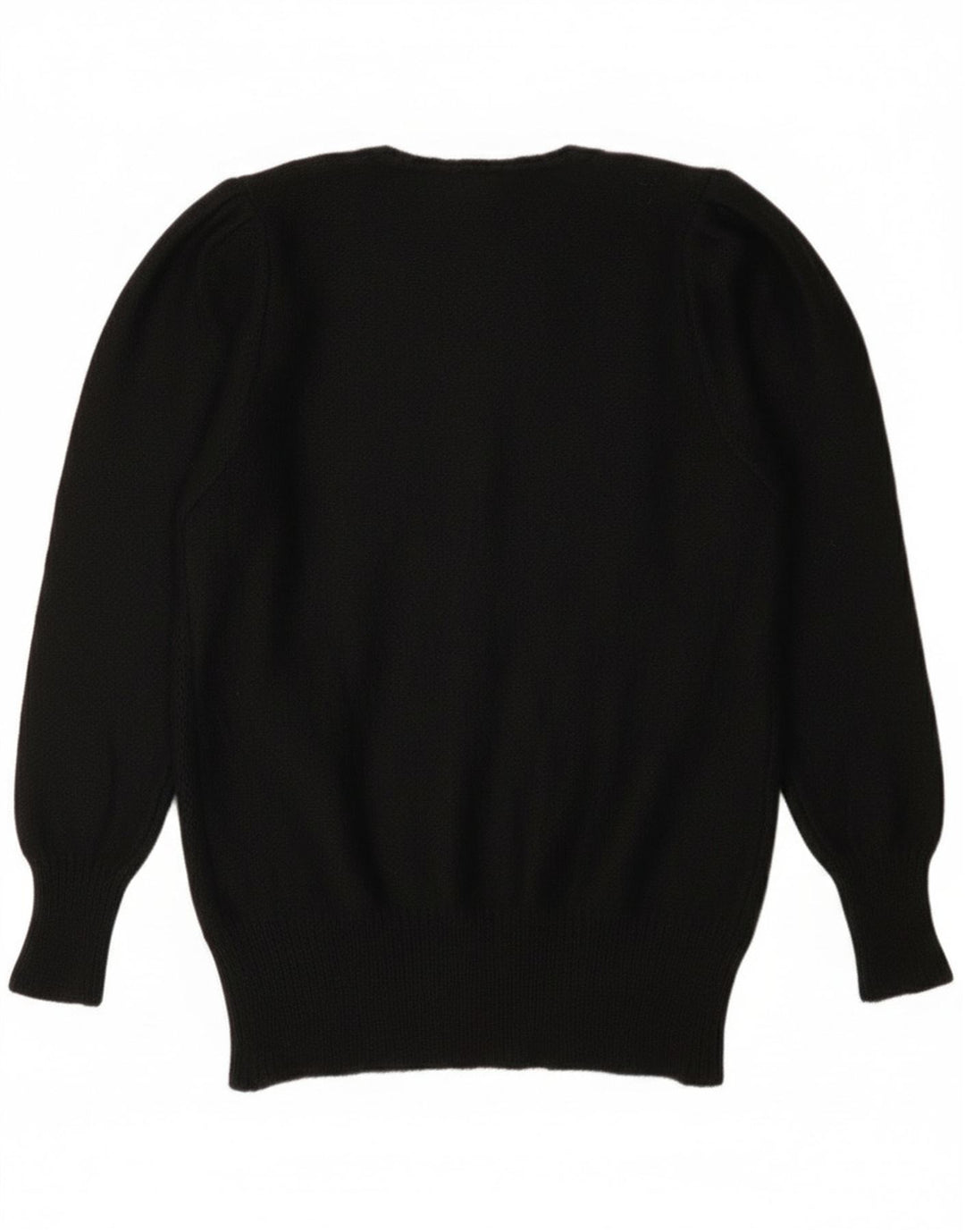 Vintage dame sweater med rund hals IT 44 Medium Sort