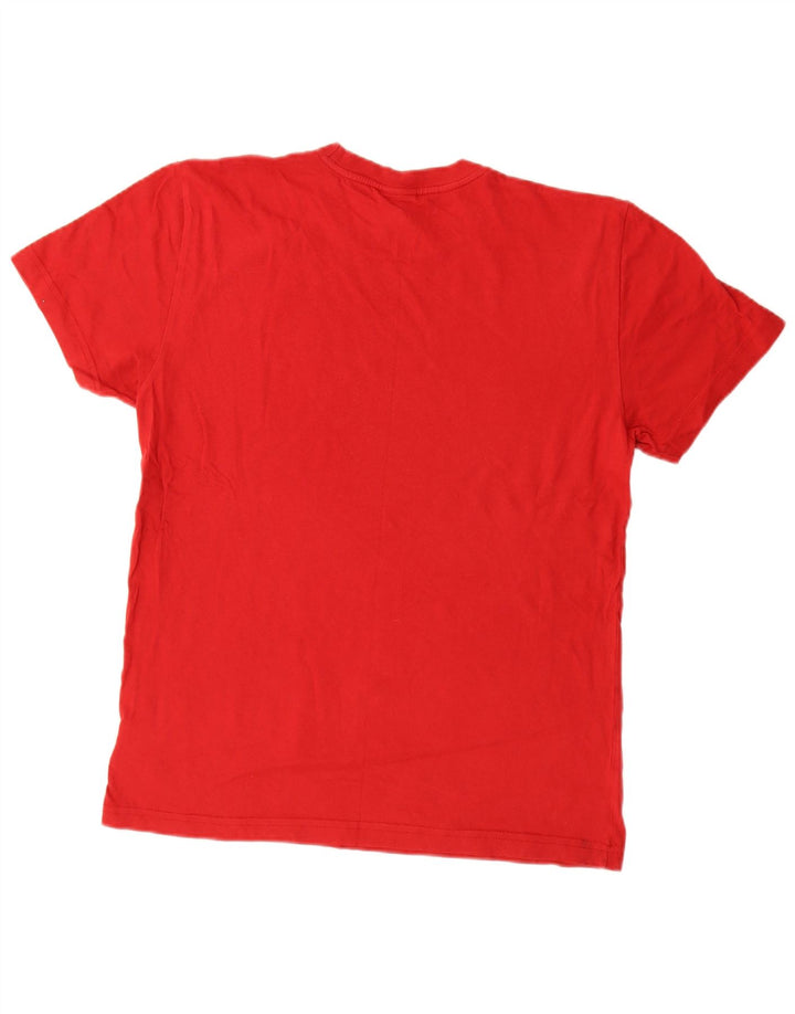Nike Herre grafisk T-shirt Top UK 38/40 Medium Rød Bomuld
