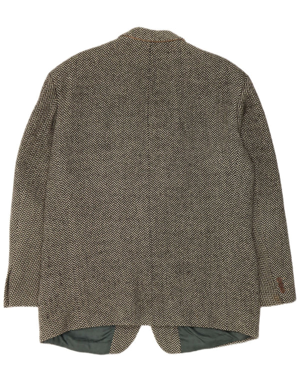 Hugo Boss Herre 2-knaps blazerjakke EU 56 3XL Sort sildeben