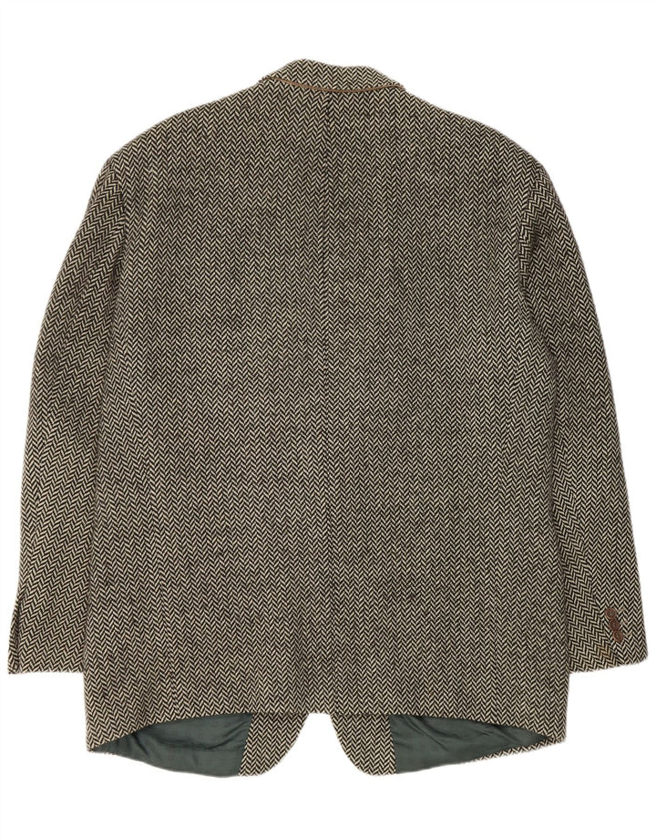 Hugo Boss Herre 2-knaps blazerjakke EU 56 3XL Sort sildeben